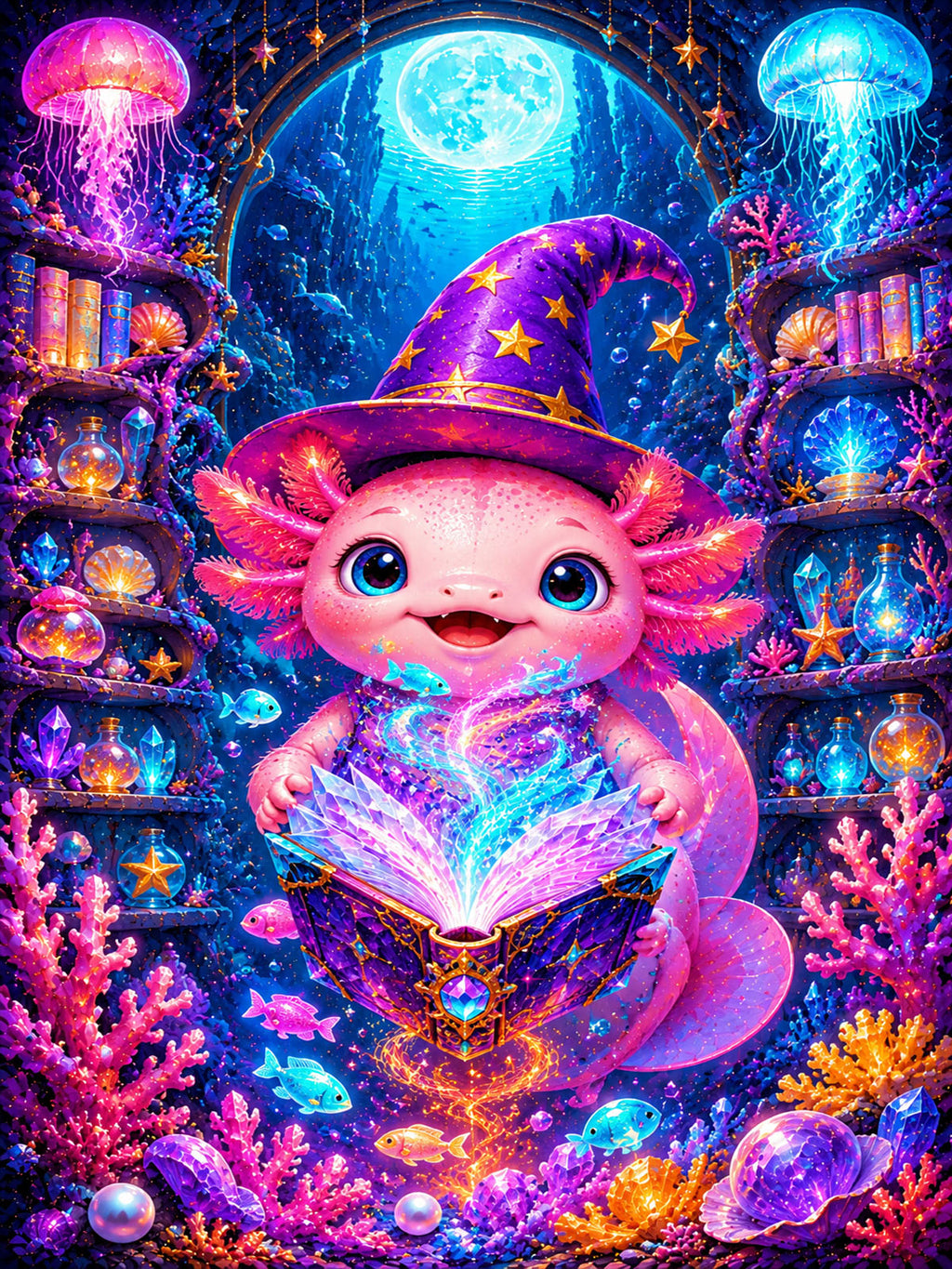Diamond Painting - Axolotl Zauberer