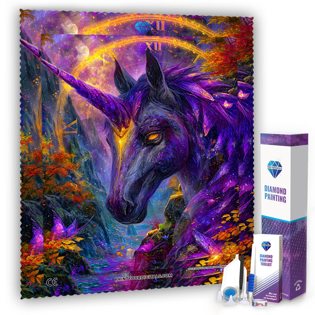 Diamond Painting - Magisches Einhorn der Zeit
