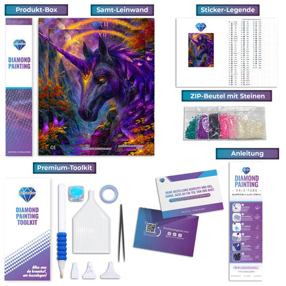 Diamond Painting - Magisches Einhorn der Zeit