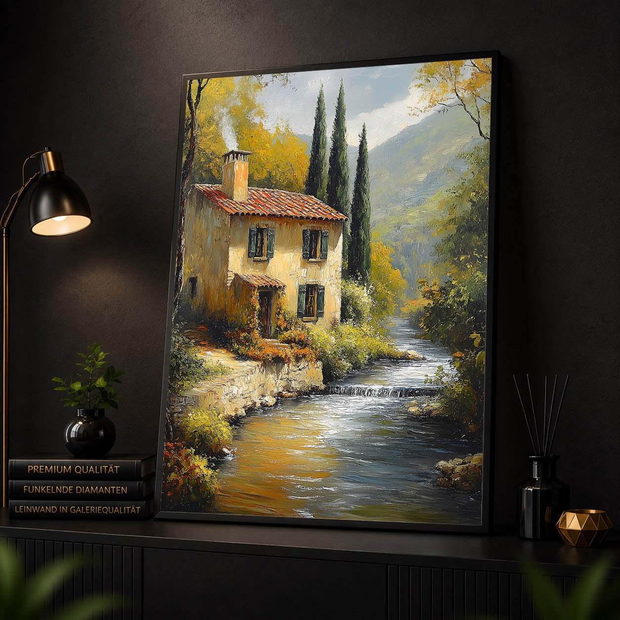 Diamond Painting - Haus am Fluss