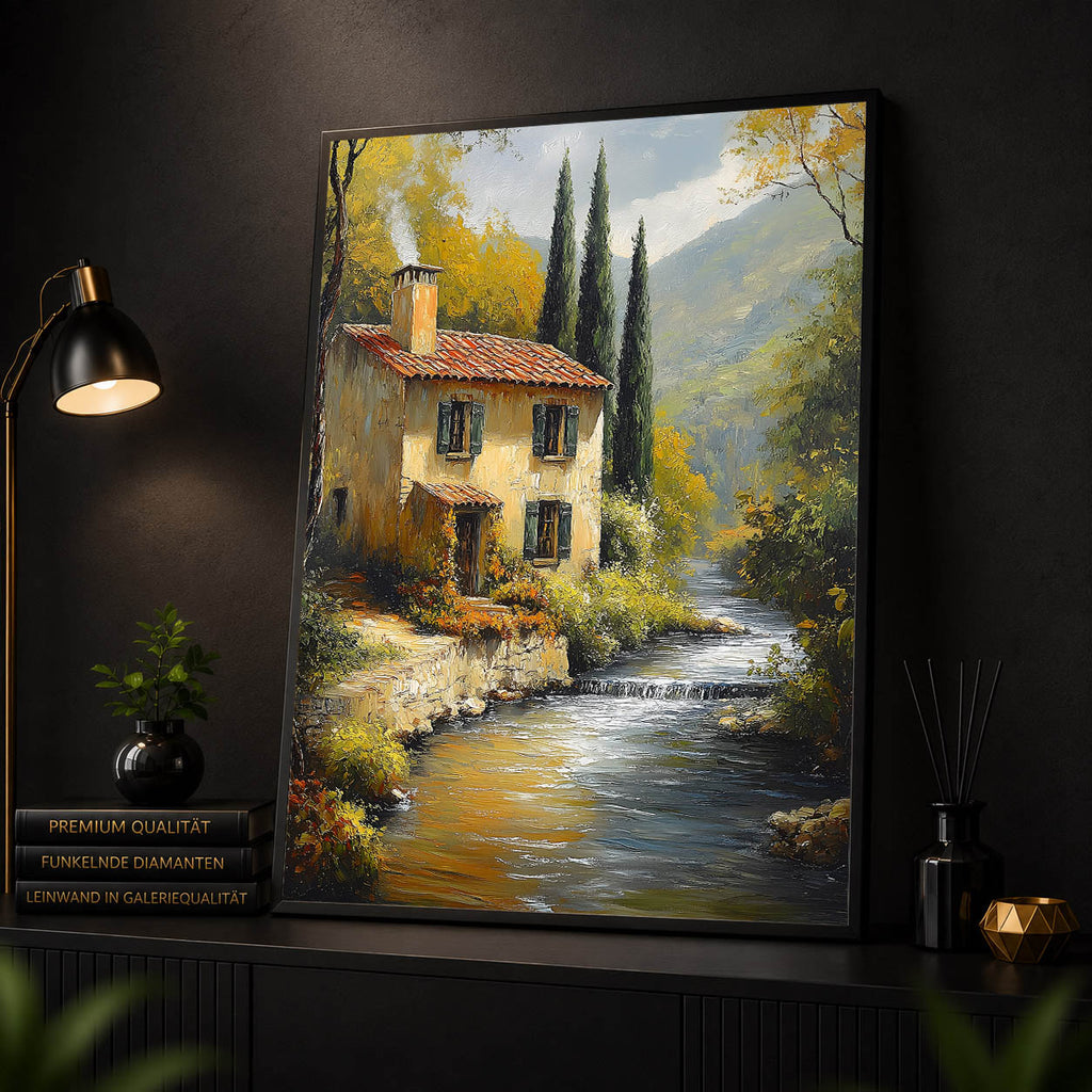Diamond Painting - Haus am Fluss