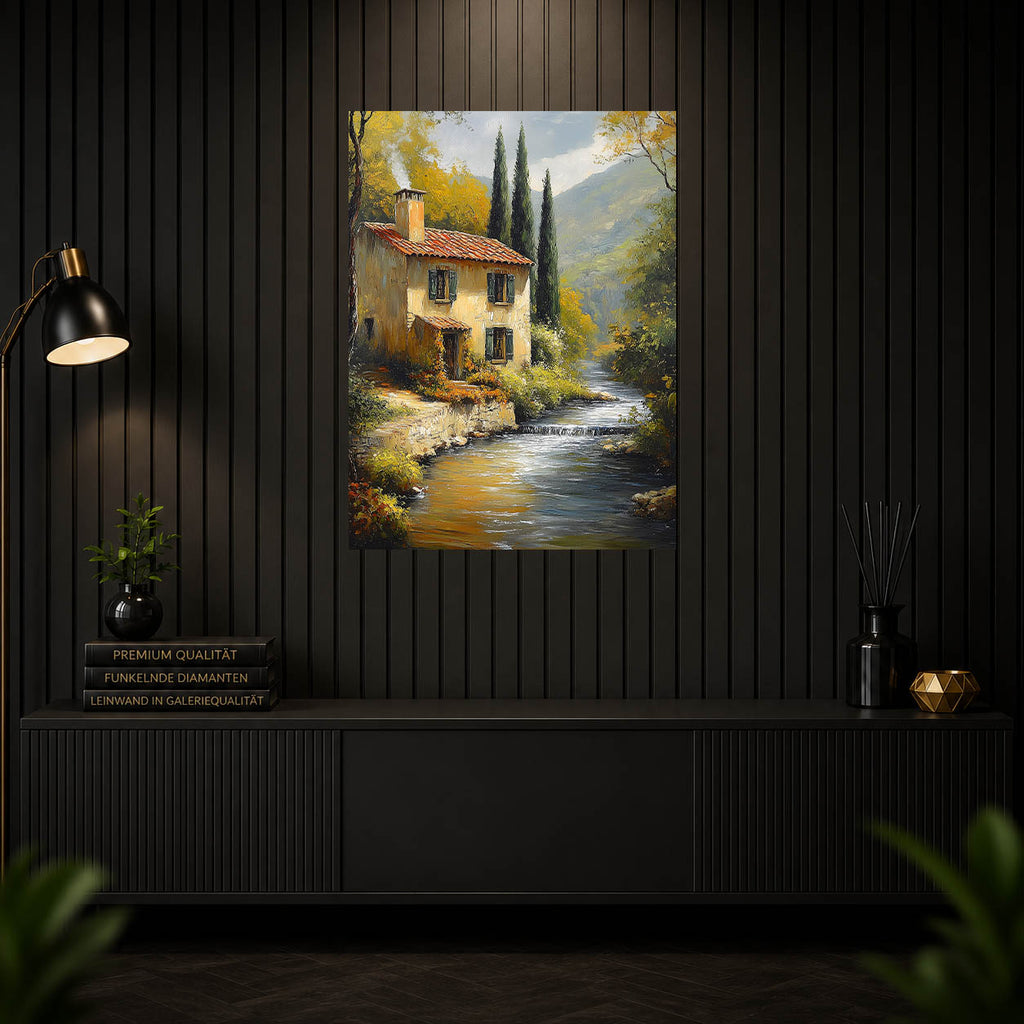 Diamond Painting - Haus am Fluss