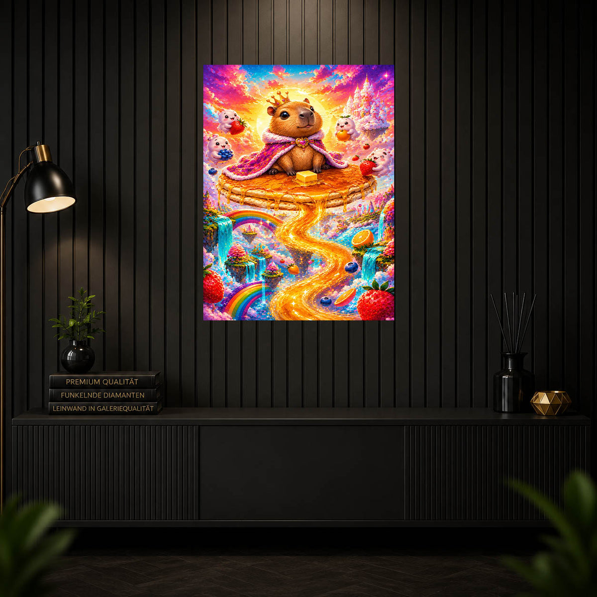 Diamond Painting - Capybarakönig im Pancake Himmel