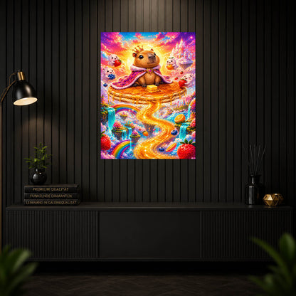 Diamond Painting - Capybarakönig im Pancake Himmel