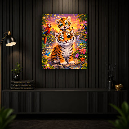 Diamond Painting - Guardians of the Jungle 100% AB Stones