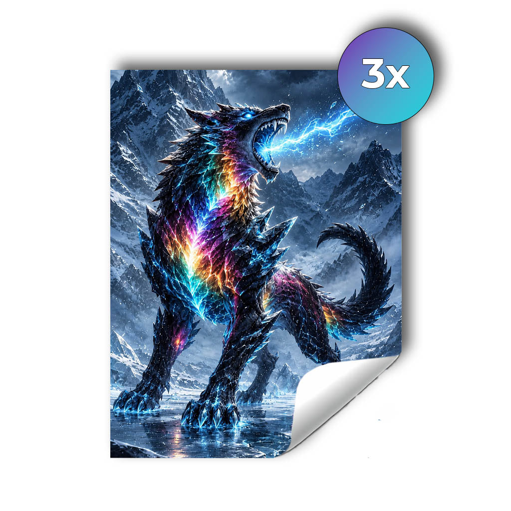 Sticker – Prismawolf des Eissturms