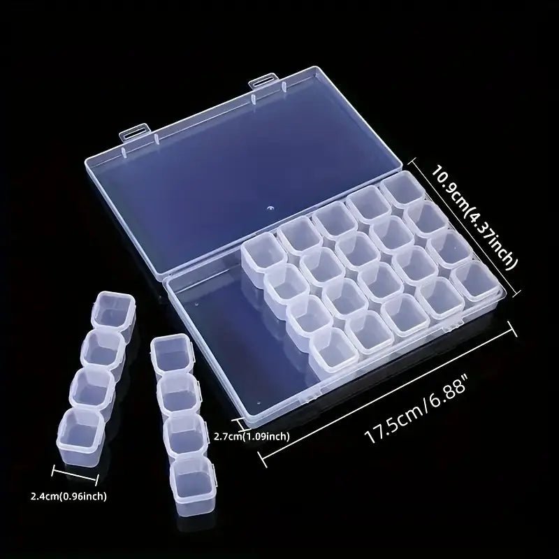 28-teilige Aufbewahrungsbox für Diamond Painting & Bastelzubehör – Stapelbar, Leicht & Tragbar