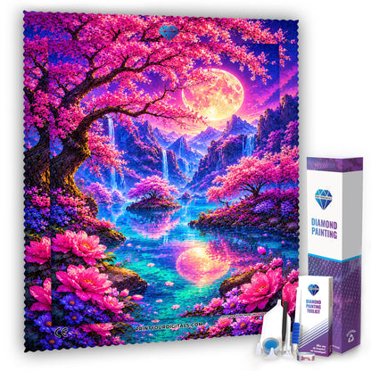 Diamond Painting - Blütenmondlicht