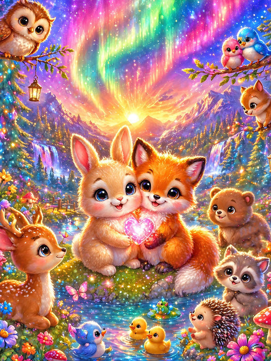 Diamond Painting - Magische Waldfreunde