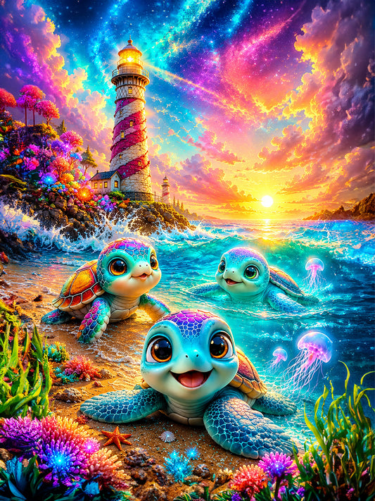 Diamond Painting - Schildkrötenwanderung