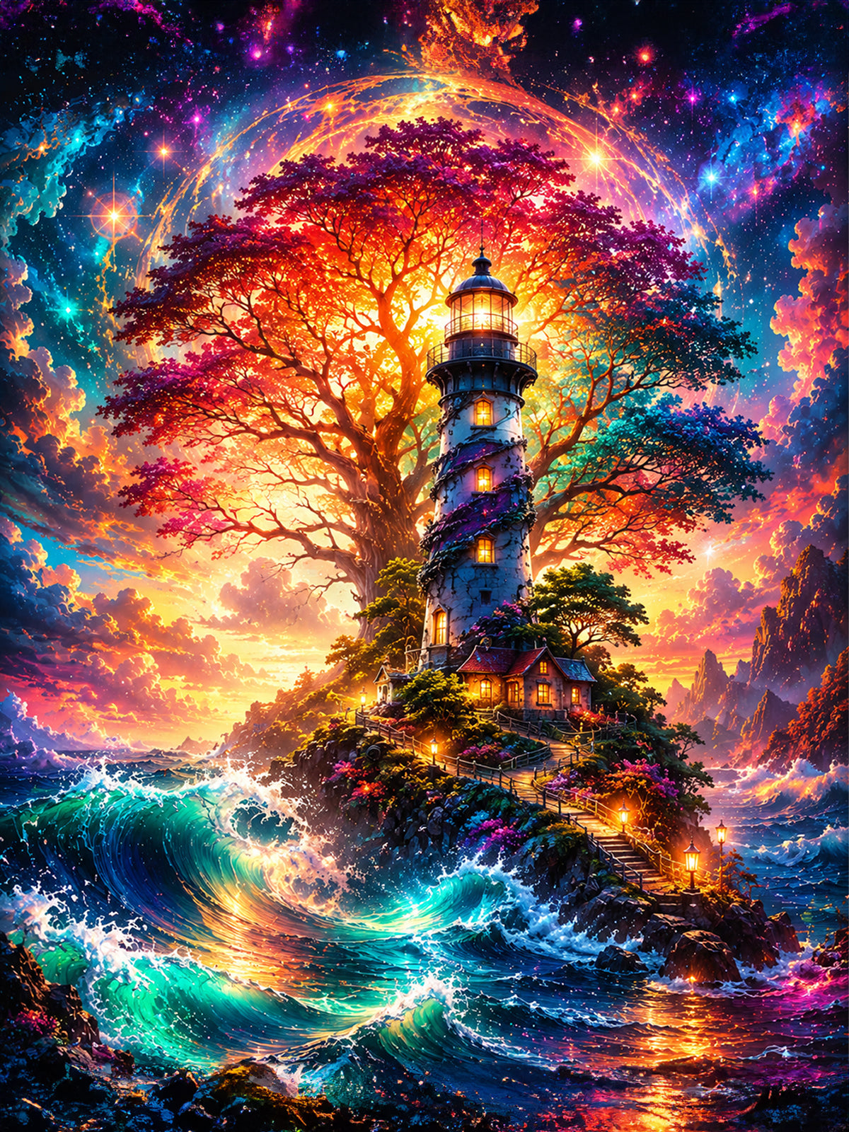 Diamond Painting - Leuchtturm der Farben