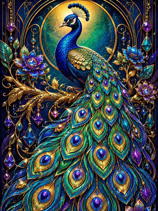 Diamond Painting - Majestätischer Pfau