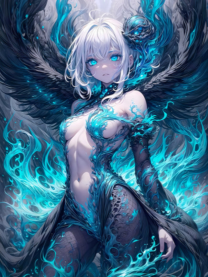 Diamond Painting - Blaue Schattenengel
