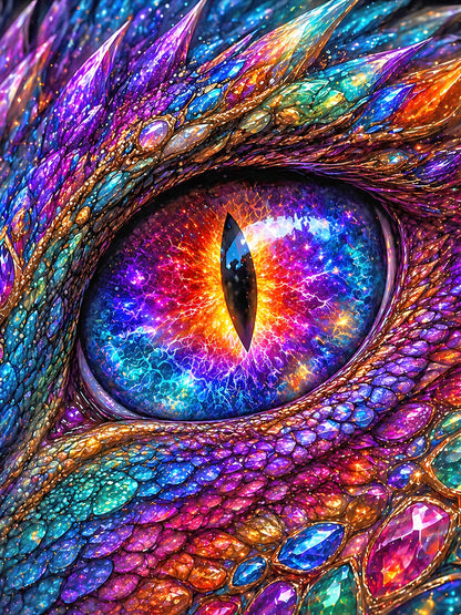 Diamond Painting – Auge des Prismendrachen