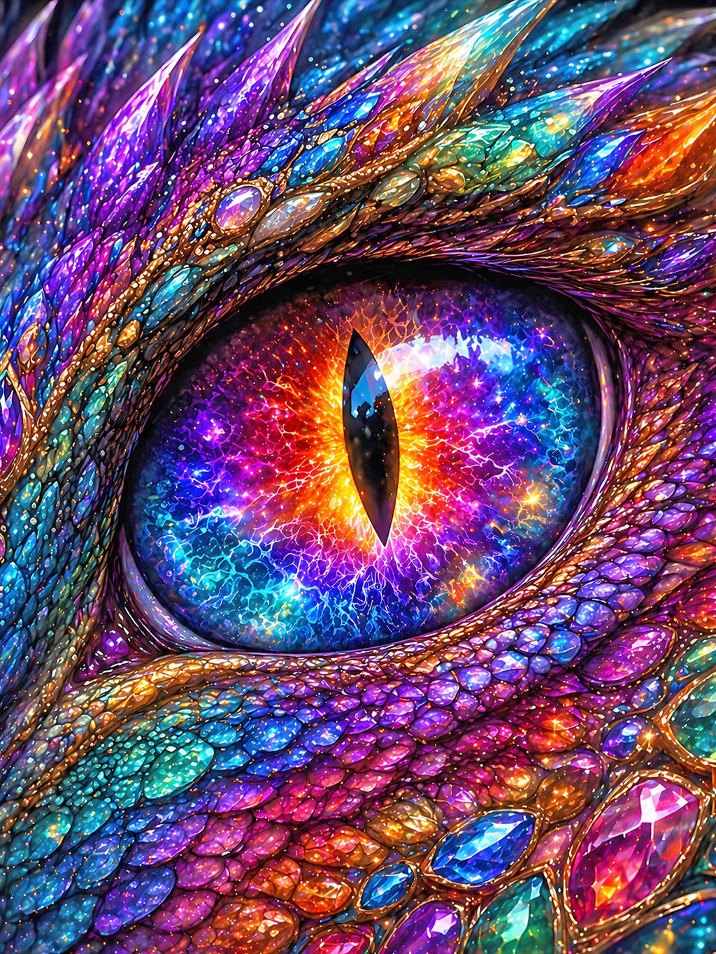 Diamond Painting – Auge des Prismendrachen