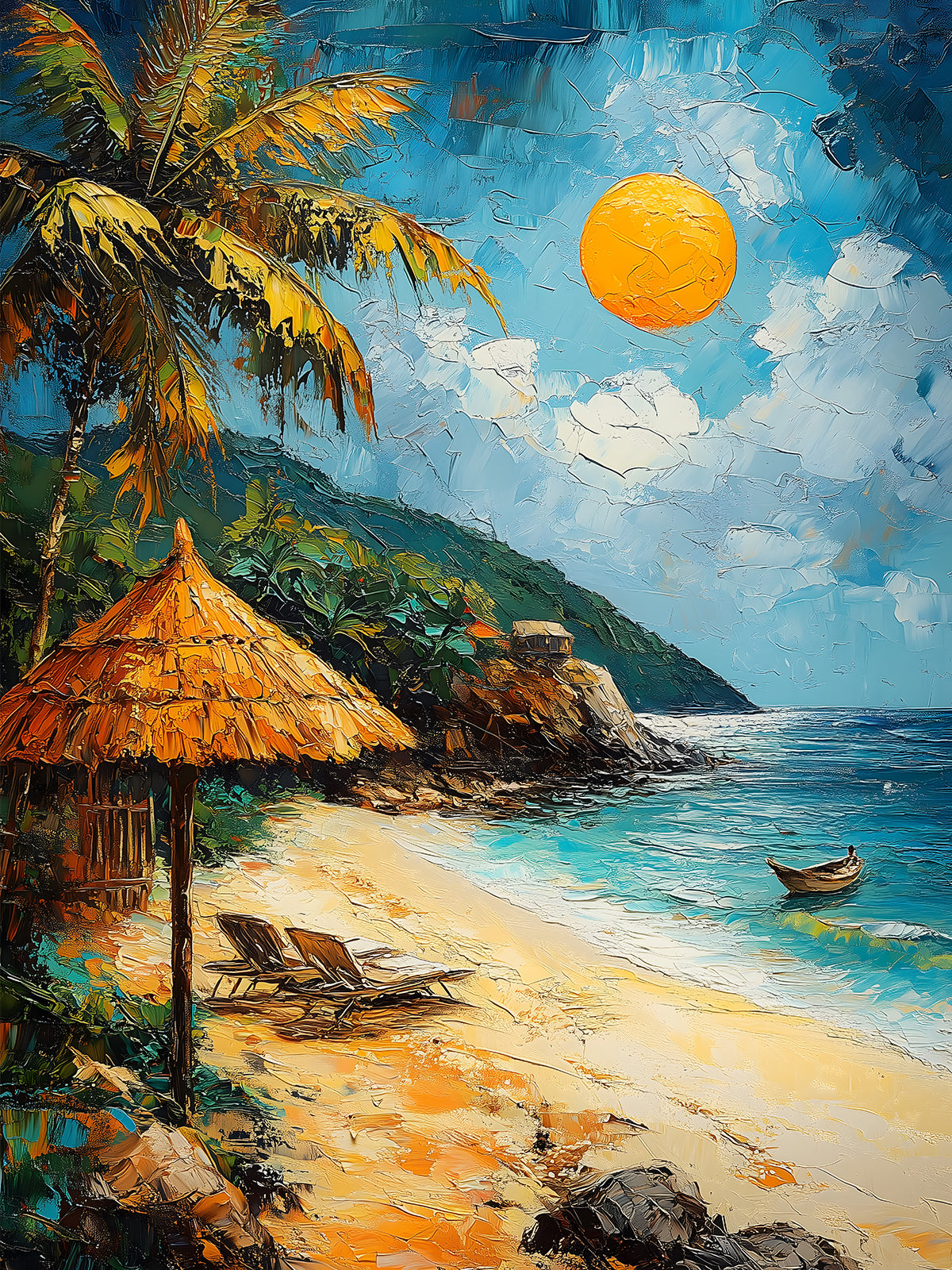 Diamond Painting - Tropischer Strand