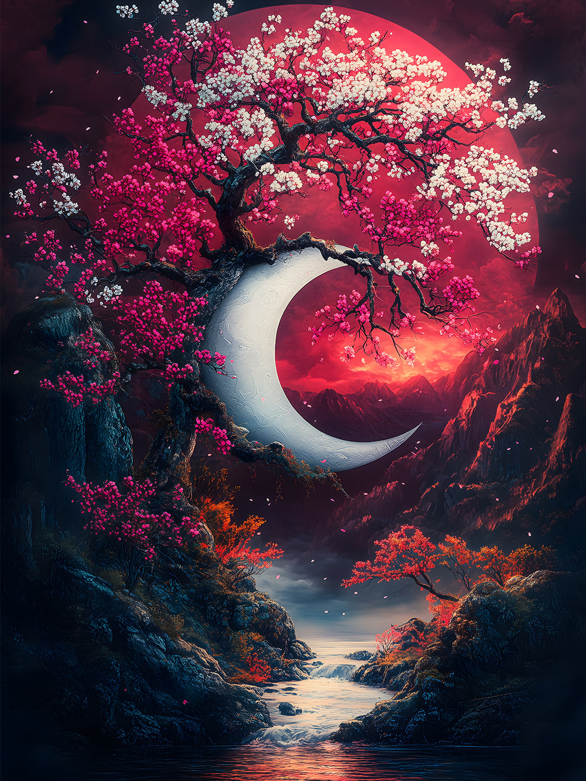 Diamond Painting - Kirschblütenmond
