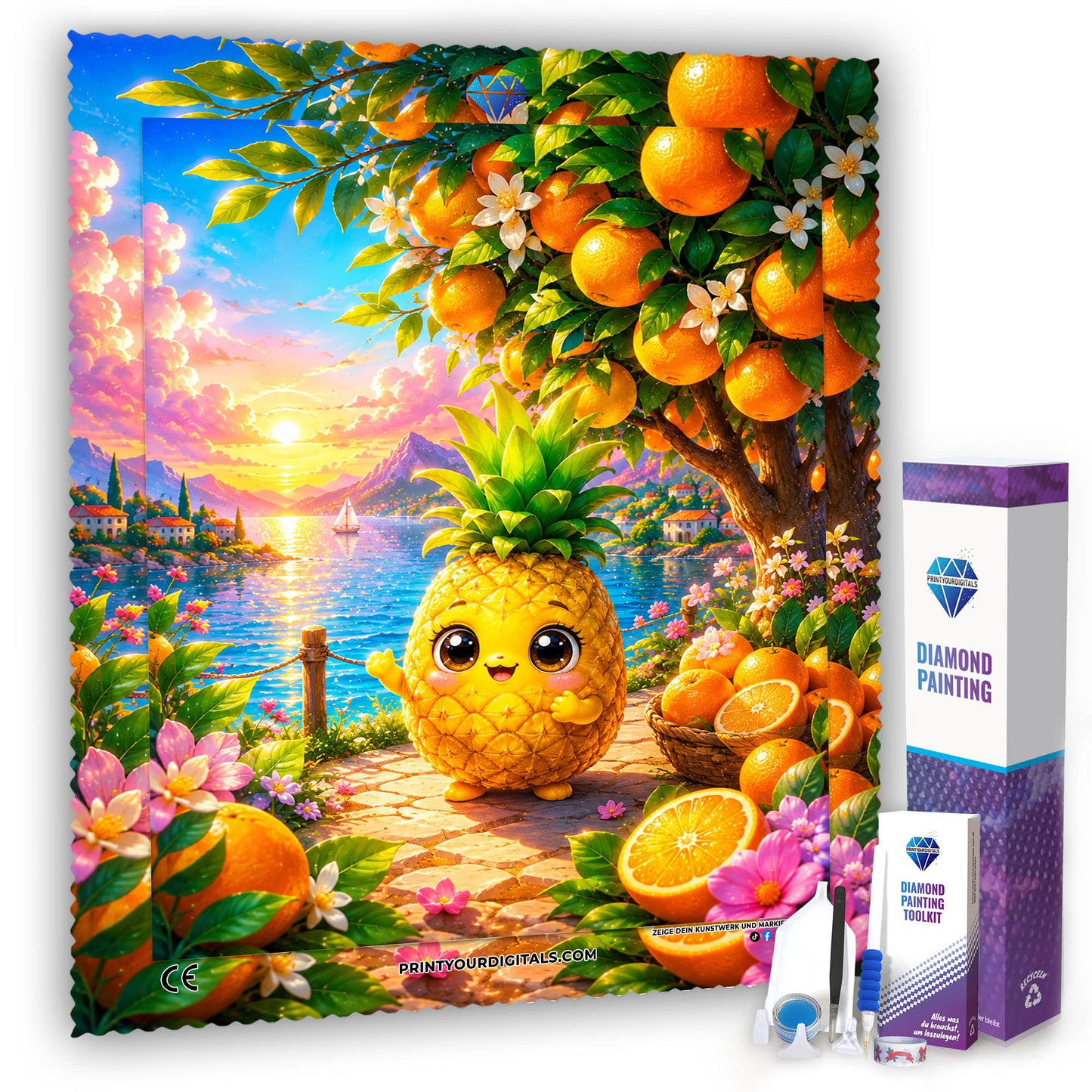 Diamond Painting - Urlaubsananas