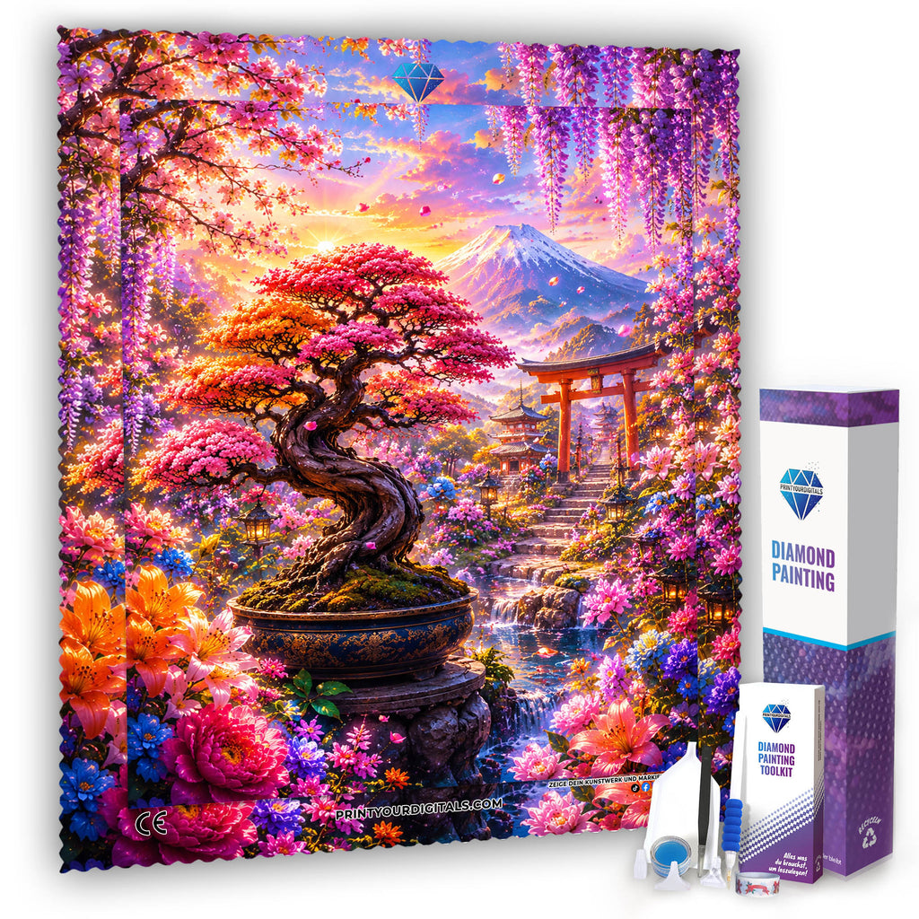 Diamond Painting - Bonsai Garten am Fuji