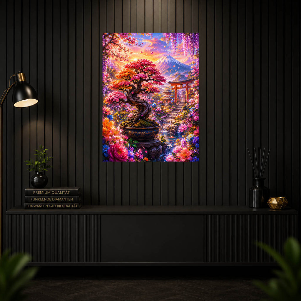 Diamond Painting - Bonsai Garten am Fuji