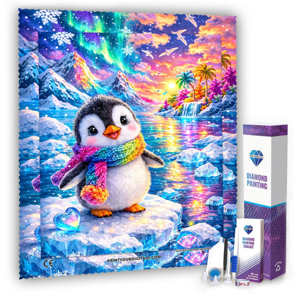Diamond Painting – Regenbogen-Pinguin