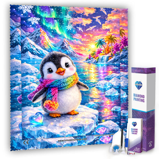 Diamond Painting – Regenbogen-Pinguin