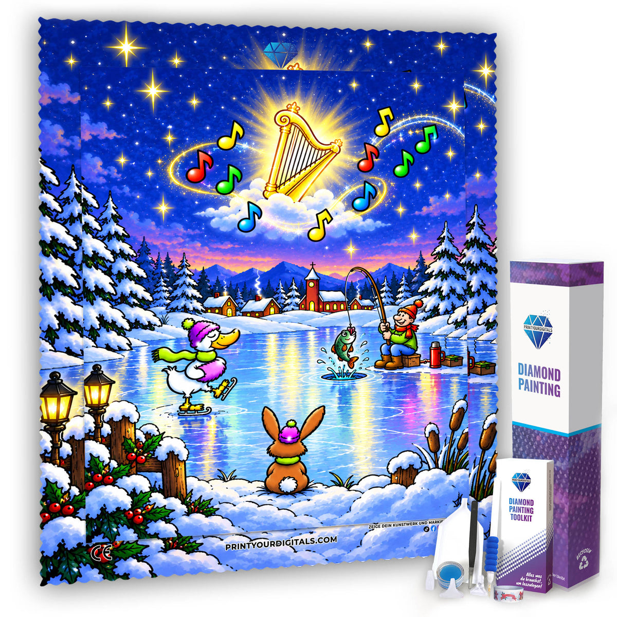 Diamond Painting - Himmlische Wintermelodie