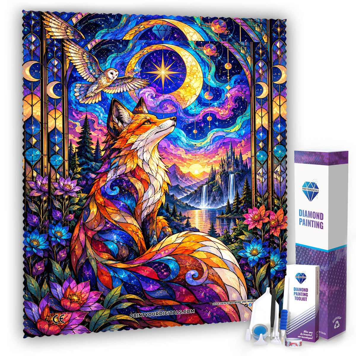 Diamond Painting - Fuchs der Himmelswelten