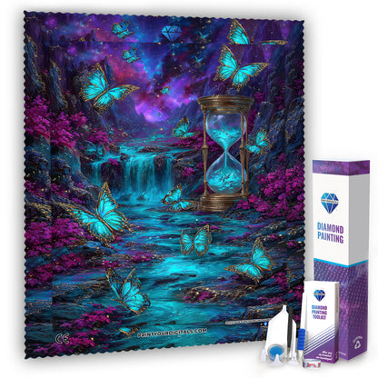 Diamond Painting - Schmetterlinge der Zeit