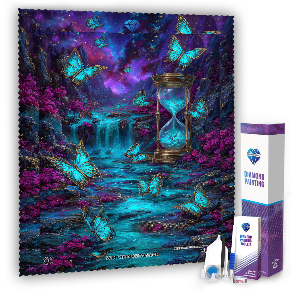 Diamond Painting - Schmetterlinge der Zeit