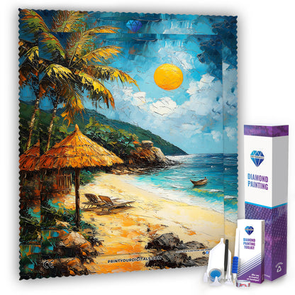 Diamond Painting - Tropischer Strand