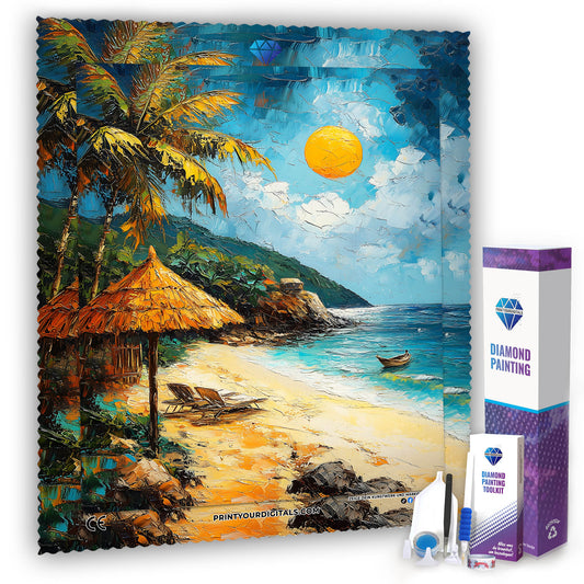Diamond Painting - Tropischer Strand