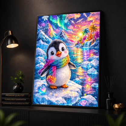 Diamond Painting – Regenbogen-Pinguin