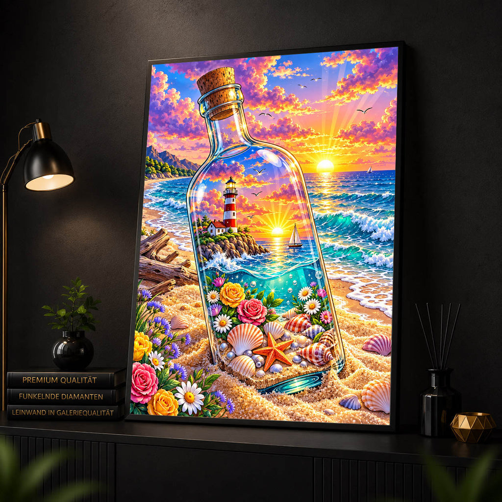 Diamond Painting - Flaschenpost