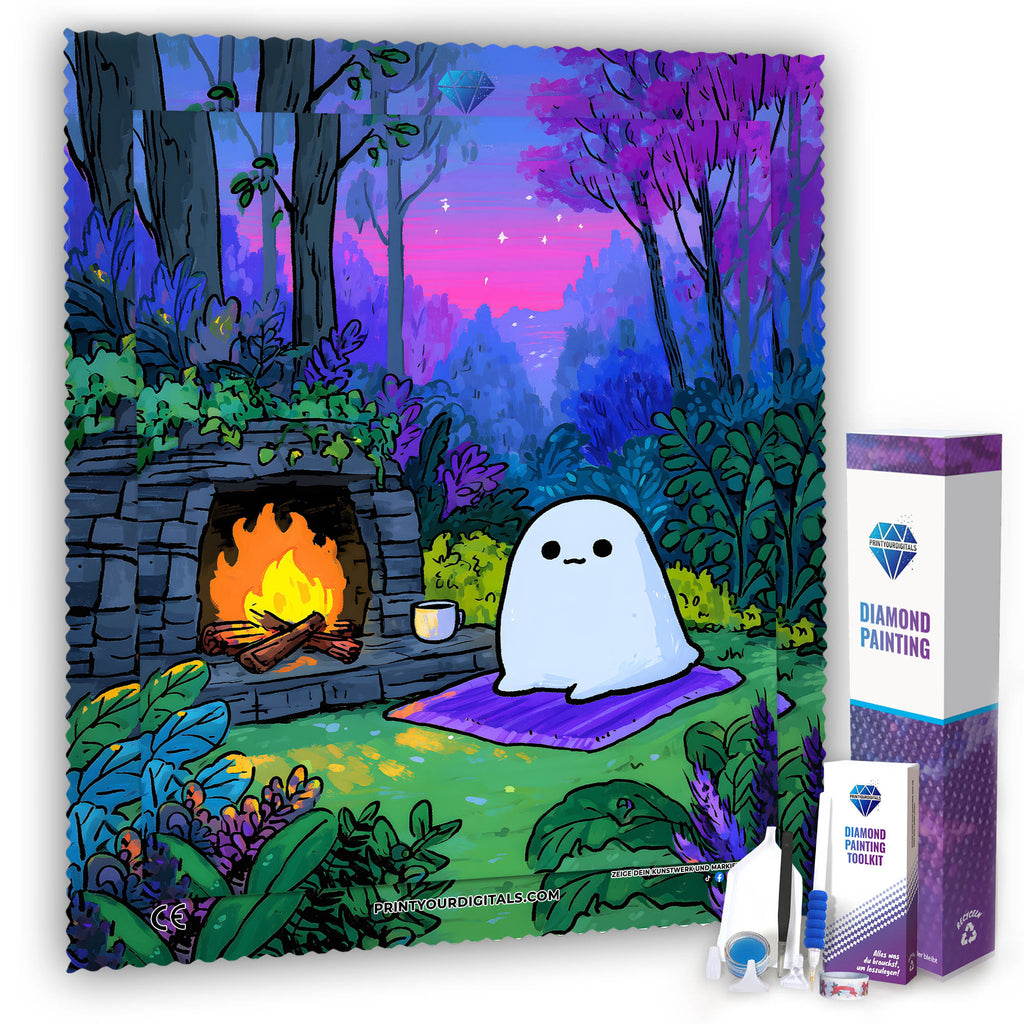 Diamond Painting - Kleiner Geist am Kamin