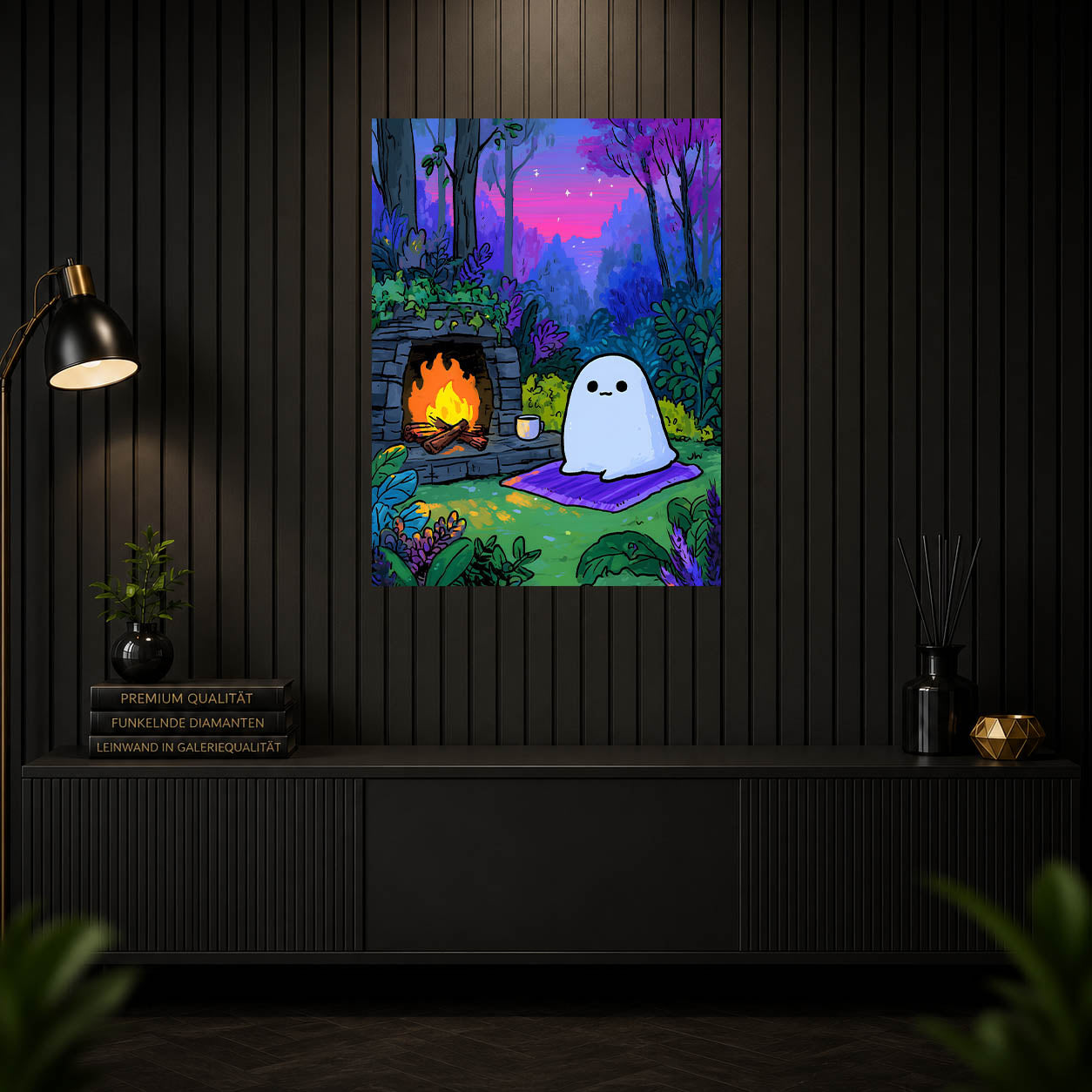 Diamond Painting - Kleiner Geist am Kamin