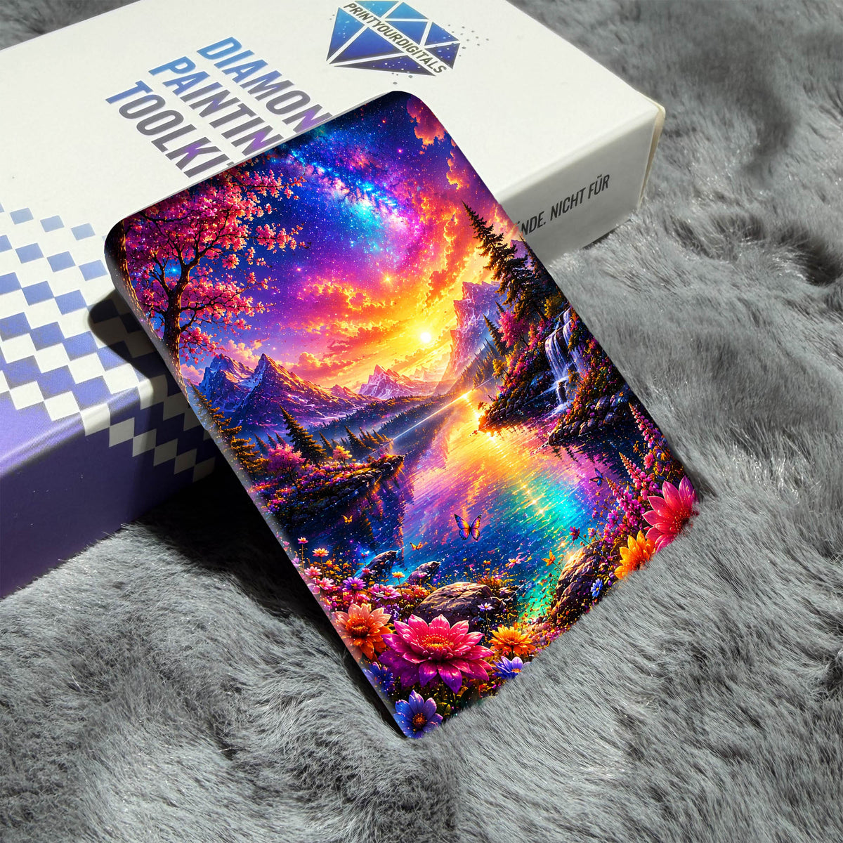Cover Minder – Blütensee im Regenbogenlicht