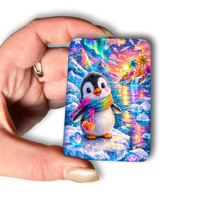 Cover Minder – Regenbogen-Pinguin