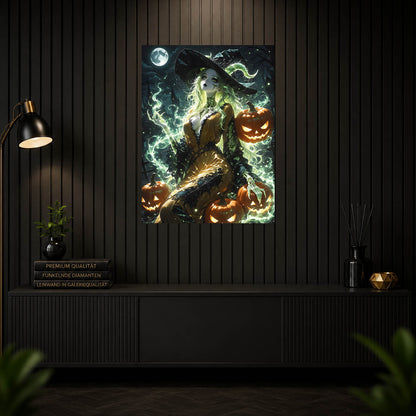 Diamond Painting - Hexe der Kürbisnacht