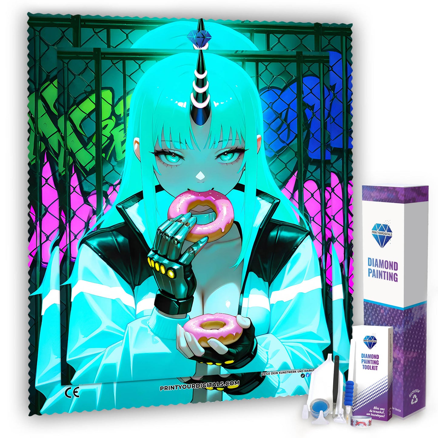 Diamond Painting - Neon Oni Girl