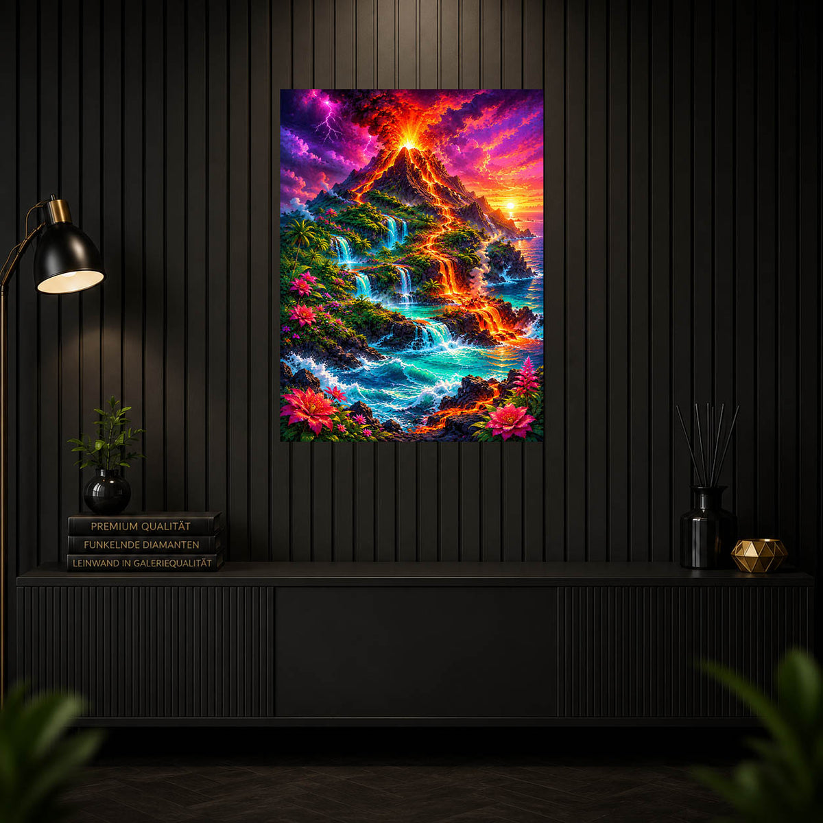 Diamond Painting - Vulkaninsel