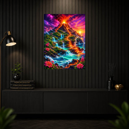 Diamond Painting - Vulkaninsel