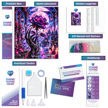 Diamond Painting – Rose der ewigen Nacht