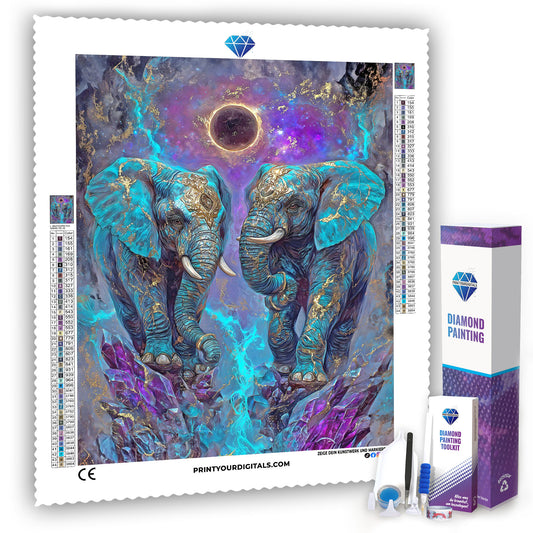 Diamond Painting – Cosmic Elephants