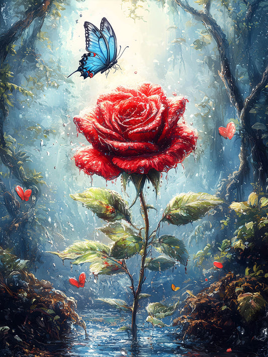 Diamond Painting - Rose der Natur