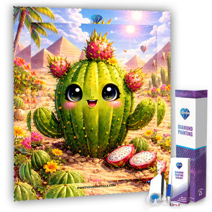 Diamond Painting - Drachenfrucht Kaktus
