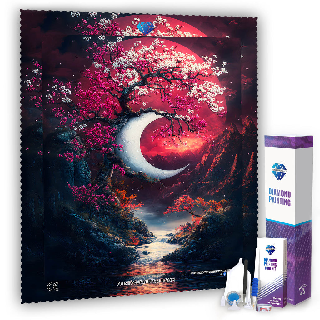 Diamond Painting - Kirschblütenmond