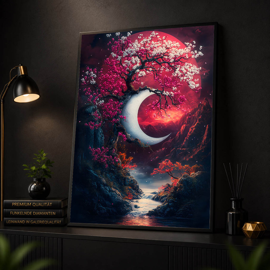 Diamond Painting - Kirschblütenmond