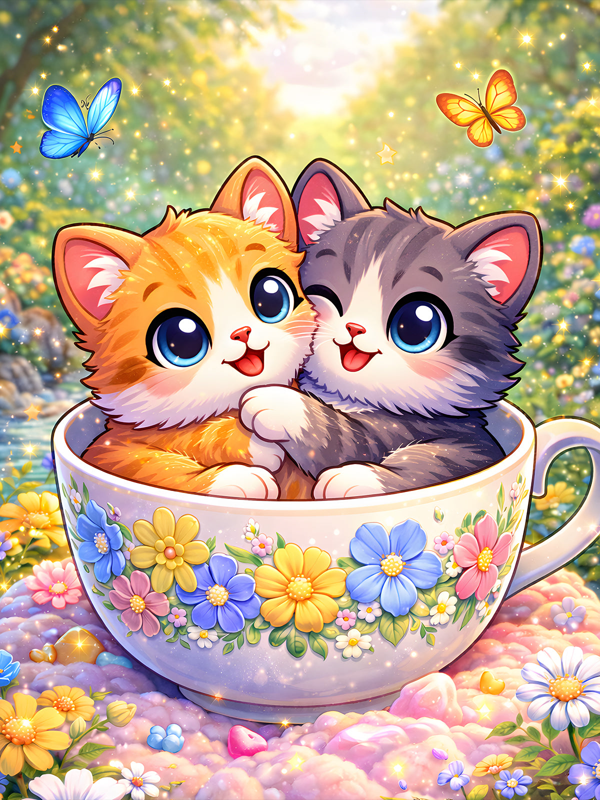 Diamond Painting - Katzenbuddies