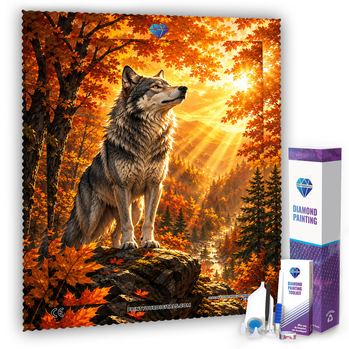 Diamond Painting - Wächter des goldenen Herbstes